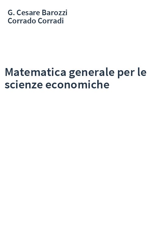 Matematica generale per le scienze economiche