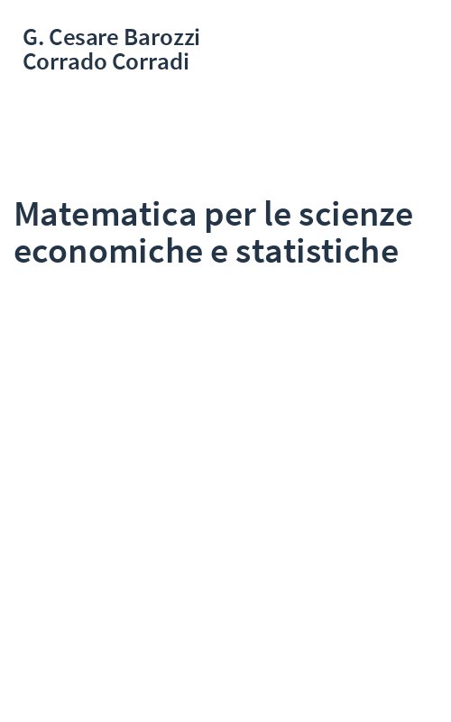 Matematica per le scienze economiche e statistiche