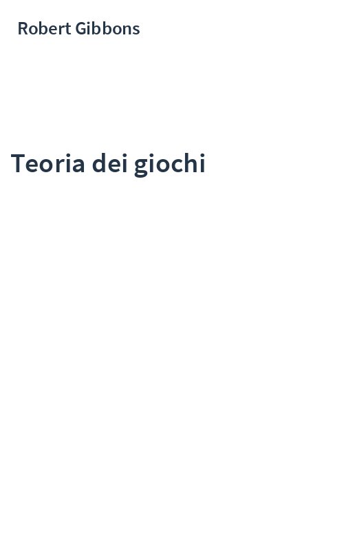 Teoria dei giochi