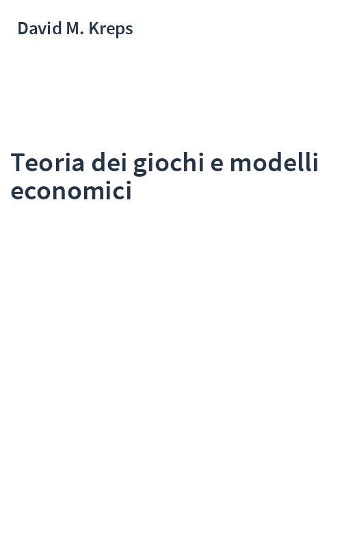 Teoria dei giochi e modelli economici