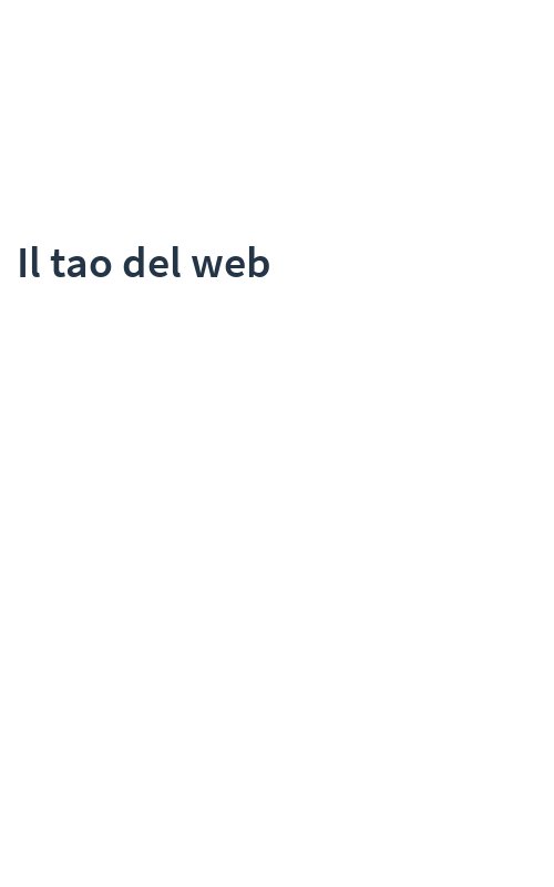 Il tao del web