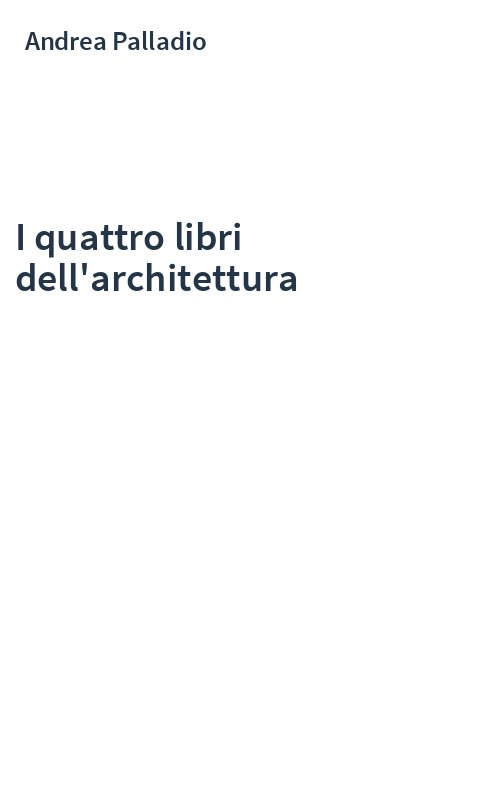I quattro libri dell'architettura