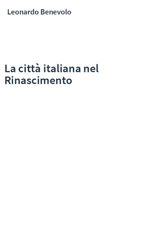 La città italiana nel Rinascimento
