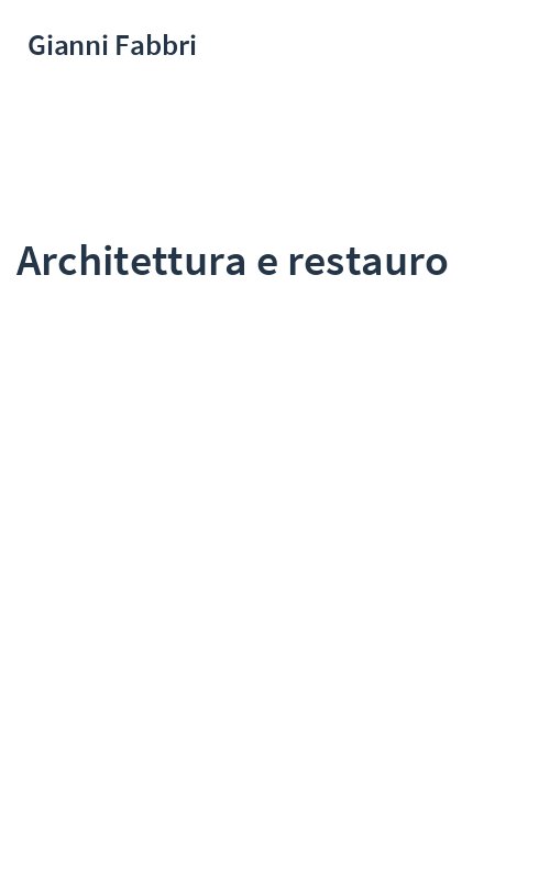 Architettura e restauro