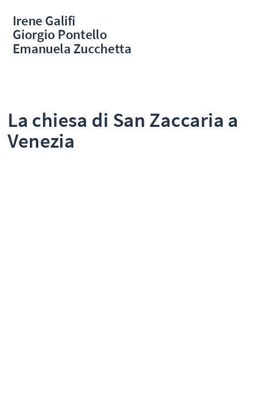 La chiesa di San Zaccaria a Venezia