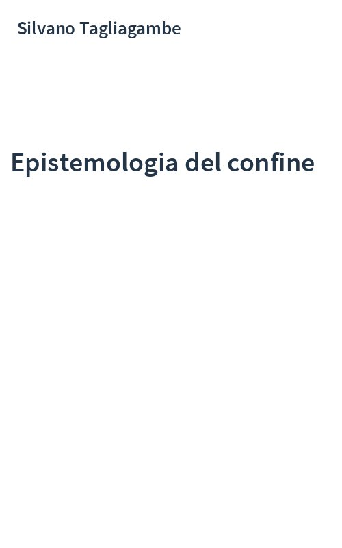 Epistemologia del confine