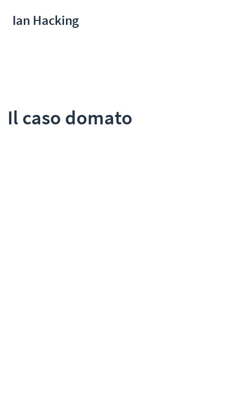 Il caso domato