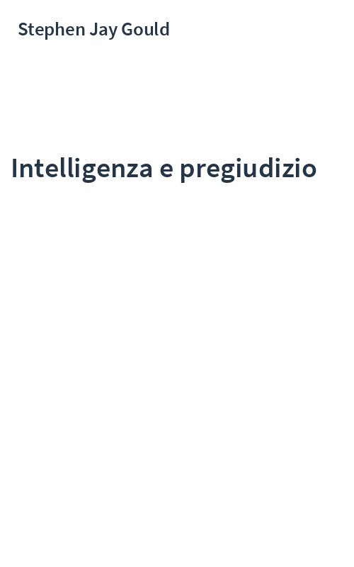 Intelligenza e pregiudizio