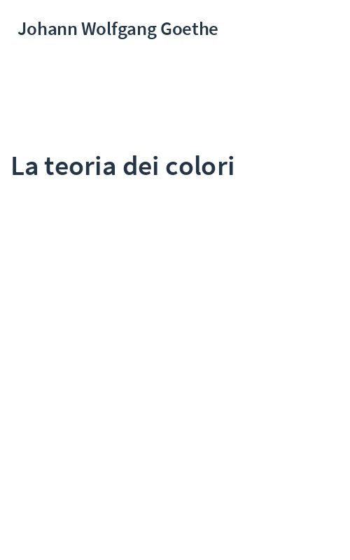 La teoria dei colori