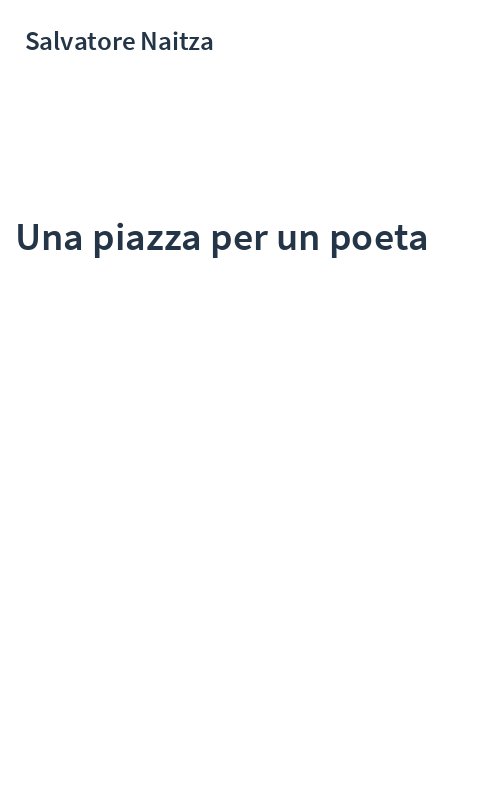 Una piazza per un poeta