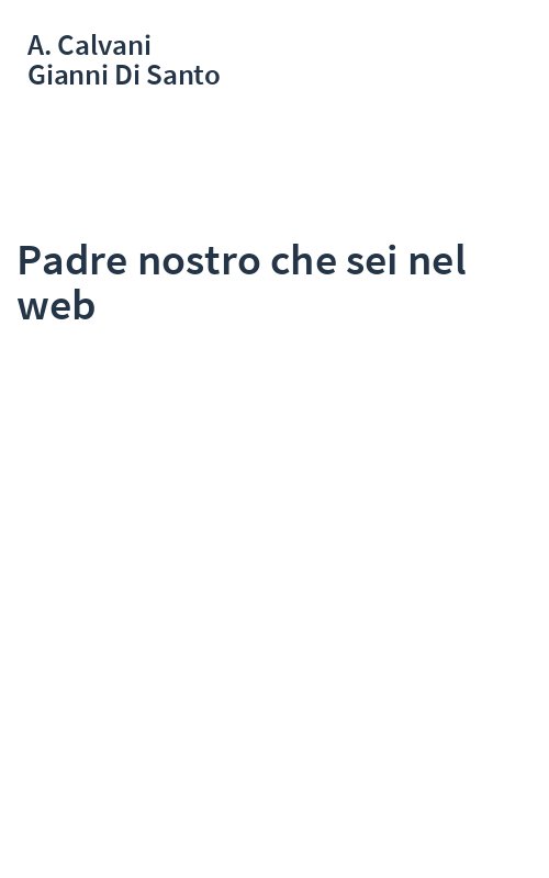 Padre nostro che sei nel web