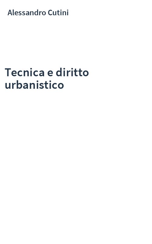 Tecnica e diritto urbanistico