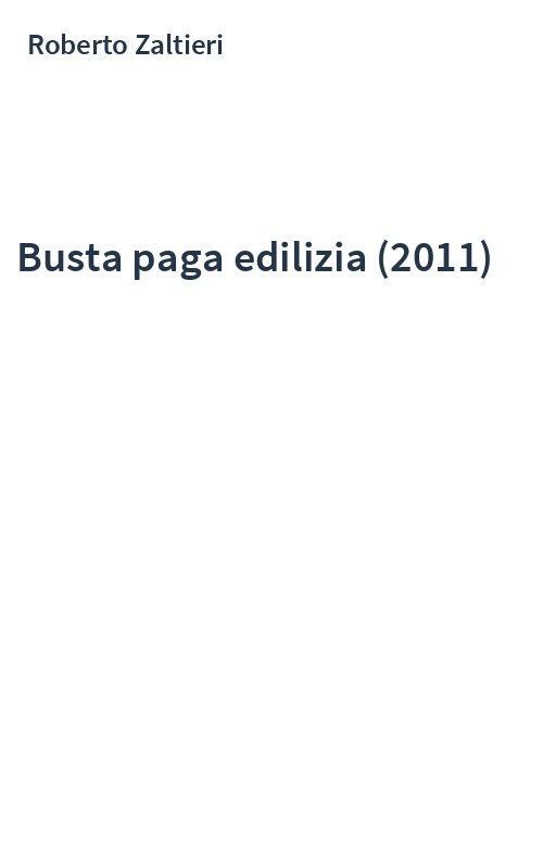 Busta paga edilizia (2011)