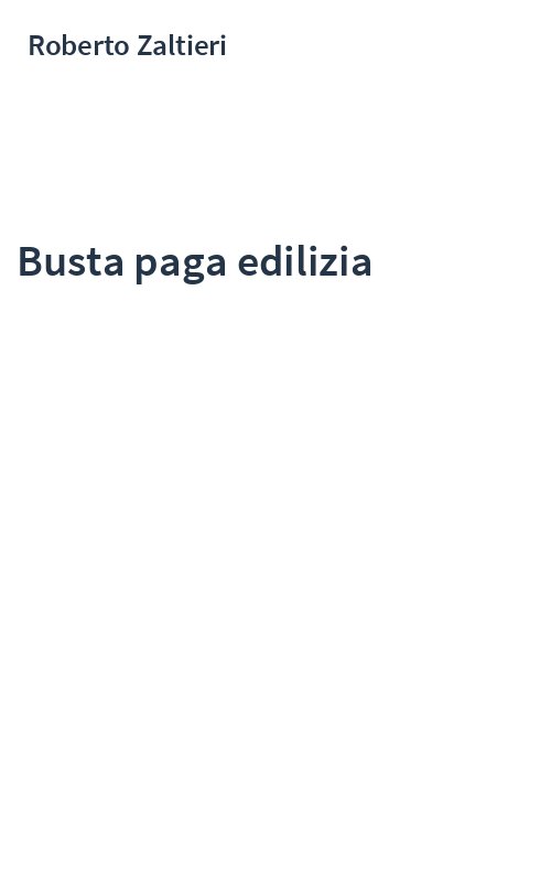 Busta paga edilizia
