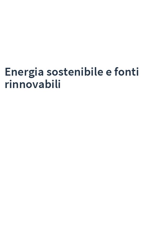 Energia sostenibile e fonti rinnovabili