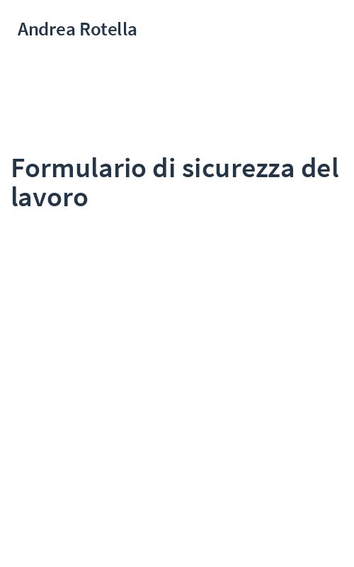 Formulario di sicurezza del lavoro
