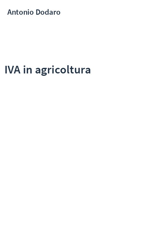 IVA in agricoltura
