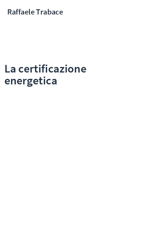 La certificazione energetica