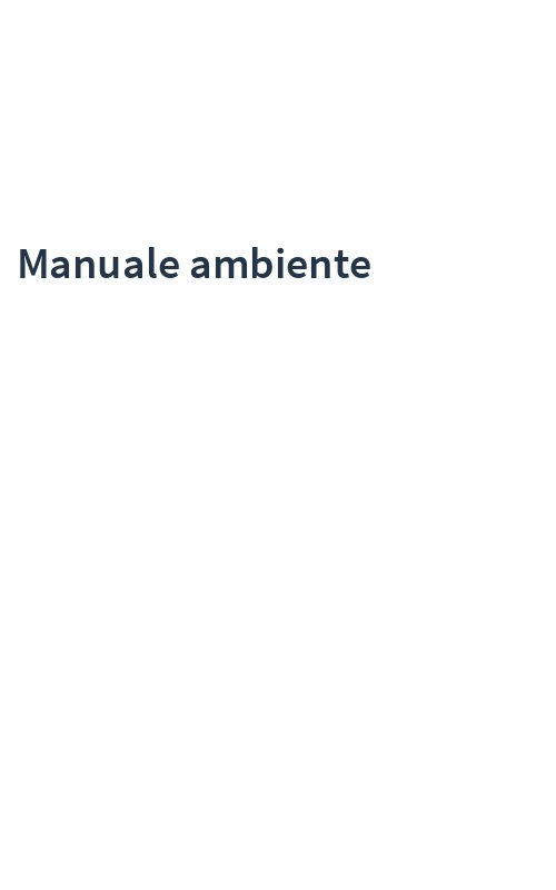 Manuale ambiente