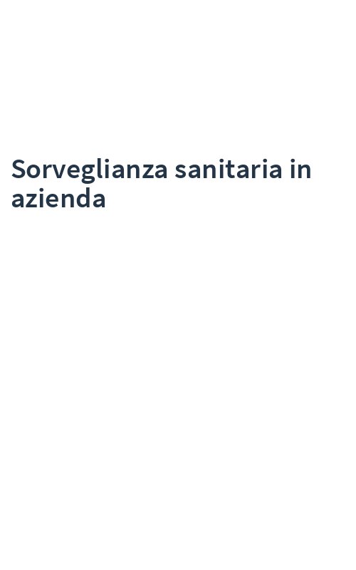 Sorveglianza sanitaria in azienda