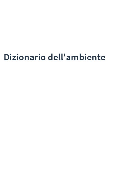 Dizionario dell'ambiente