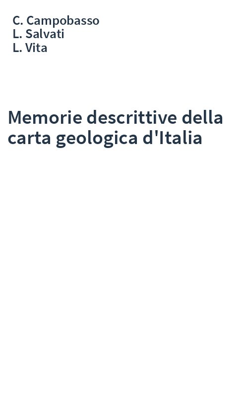 Memorie descrittive della carta geologica d'Italia