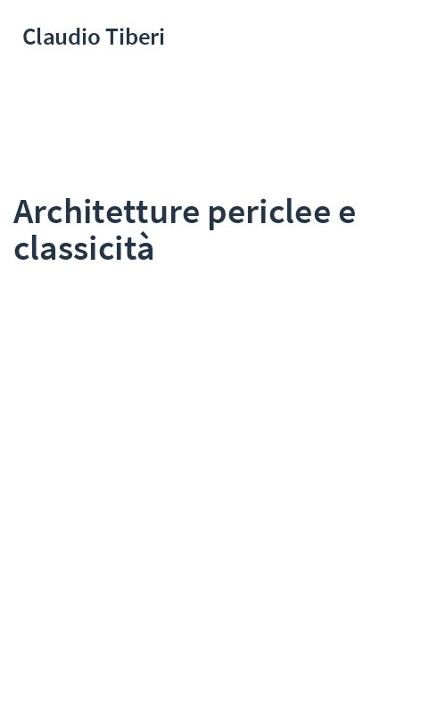 Architetture periclee e classicità