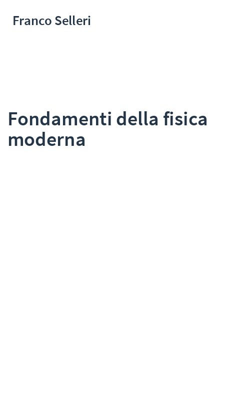 Fondamenti della fisica moderna