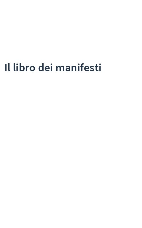Il libro dei manifesti