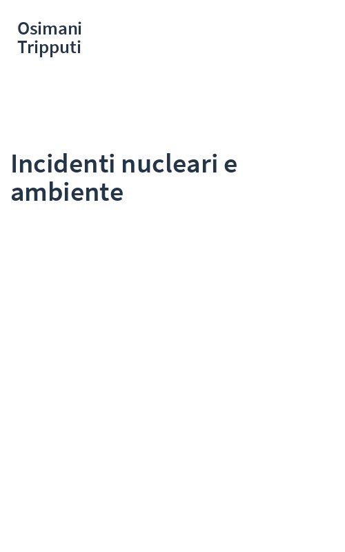 Incidenti nucleari e ambiente