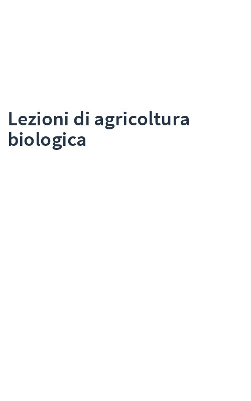 Lezioni di agricoltura biologica