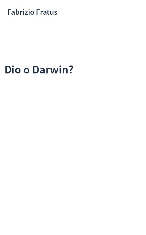 Dio o Darwin?