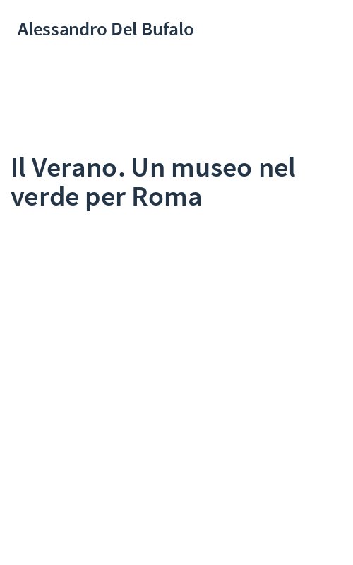 Il Verano. Un museo nel verde per Roma