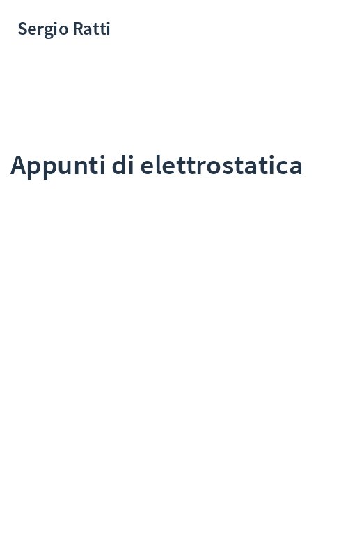 Appunti di elettrostatica