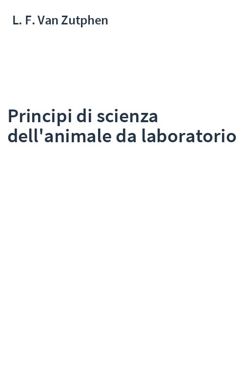 Principi di scienza dell'animale da laboratorio