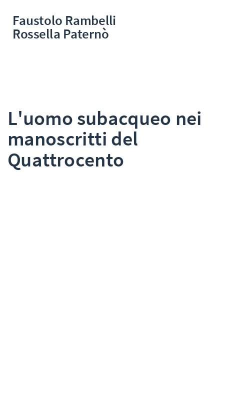 L'uomo subacqueo nei manoscritti del Quattrocento