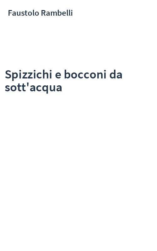 Spizzichi e bocconi da sott'acqua