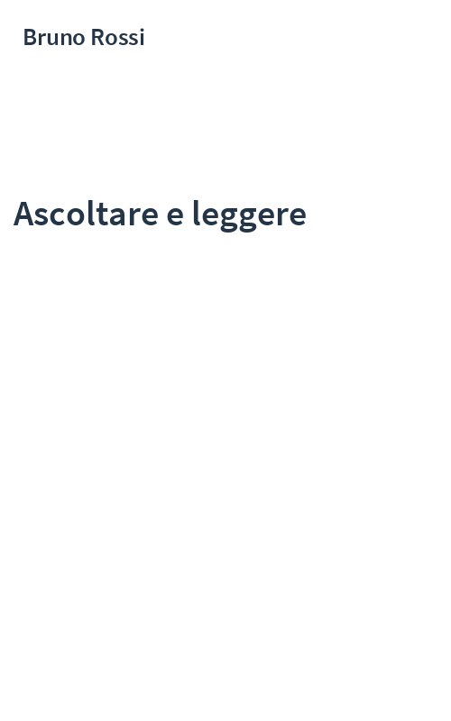 Ascoltare e leggere