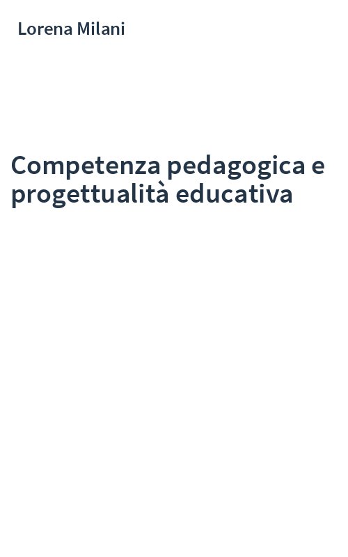 Competenza pedagogica e progettualità educativa