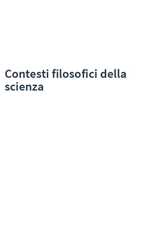 Contesti filosofici della scienza