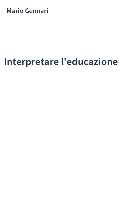 Interpretare l'educazione