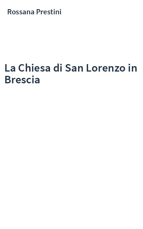 La Chiesa di San Lorenzo in Brescia