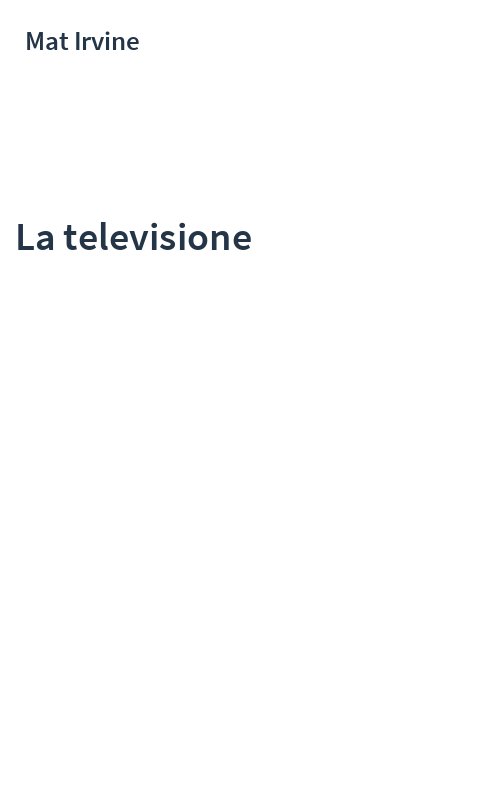 La televisione