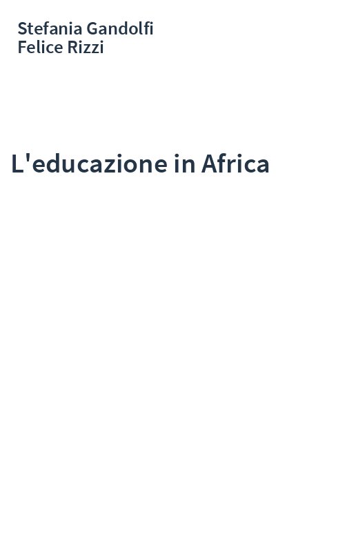 L'educazione in Africa