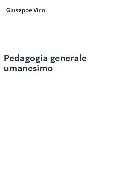 Pedagogia generale umanesimo