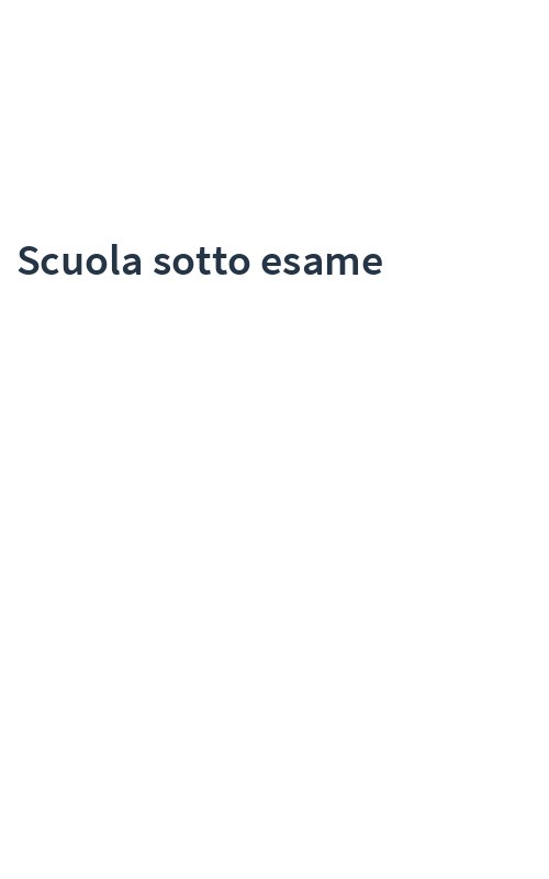 Scuola sotto esame