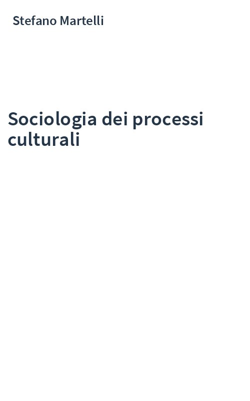 Sociologia dei processi culturali