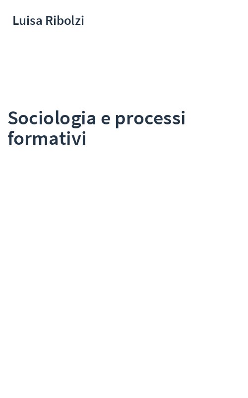 Sociologia e processi formativi