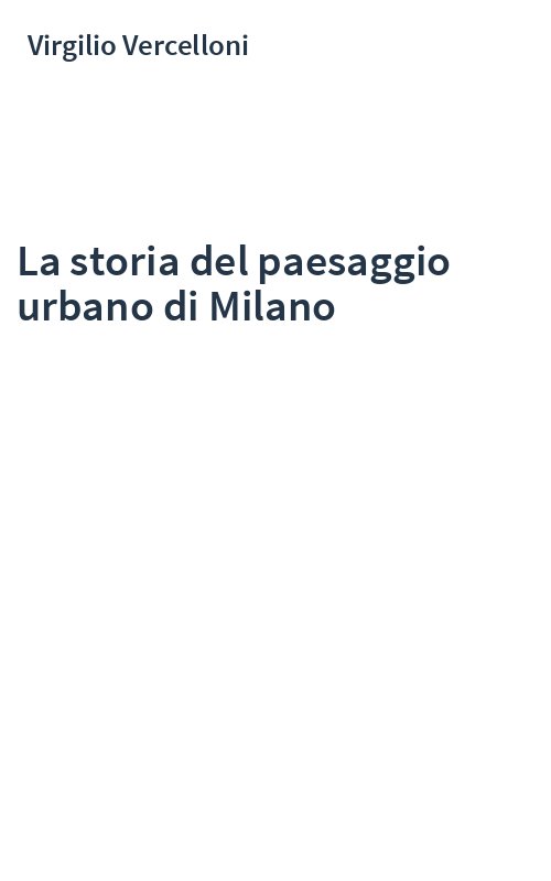 La storia del paesaggio urbano di Milano