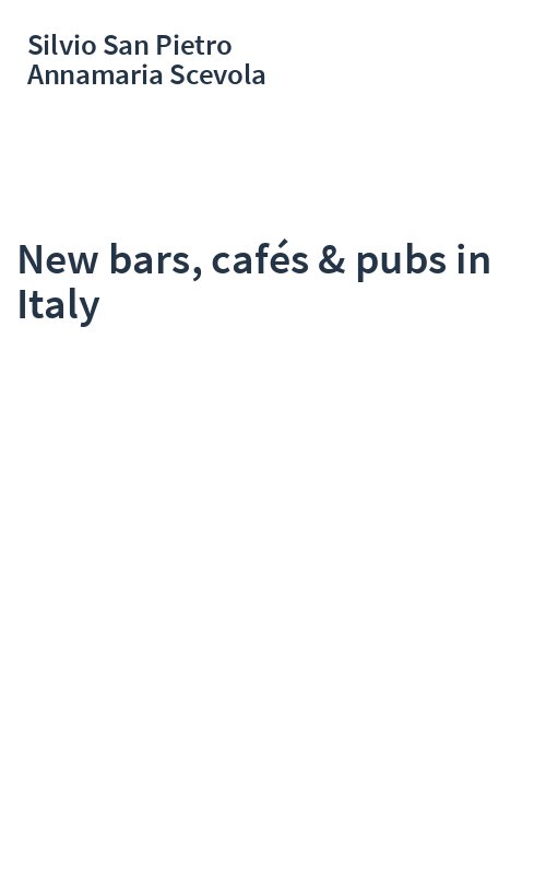 New bars, cafés & pubs in Italy